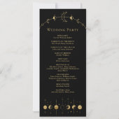 Programme de mariage Lune croissante Or noir céles (Dos)