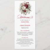Programme de mariage Luxe Blush Burgundy Gold (Devant)