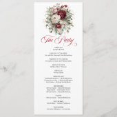 Programme de mariage Luxe Blush Burgundy Gold (Dos)