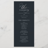Programme de Mariage Luxueux Ardoise Sombre | Élég (Devant)