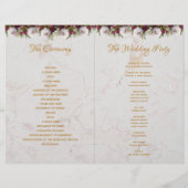 Programme de mariage Marbre Blanc Bourgeoisie Or P (Dos)