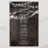 Programme de mariage | Mariage campagnard rustique (Dos)