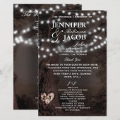 Programme de mariage | Mariage campagnard rustique (Devant / Derrière)