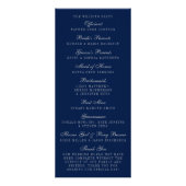 Programme de mariage Marine Blue & Glam Silver Con (Dos)