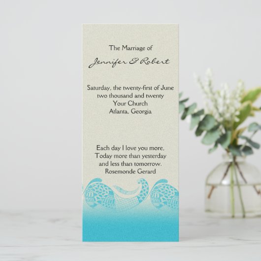 Programme de mariage maritime à Sand et Aqua (Debout devant)