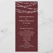 Programme de mariage - Marsala Twinkle Lights (Devant)
