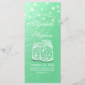 Programme de mariage Mason Jars Chaîne Lumière Ver (Devant)