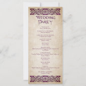 Programme de mariage médiéval (Dos)