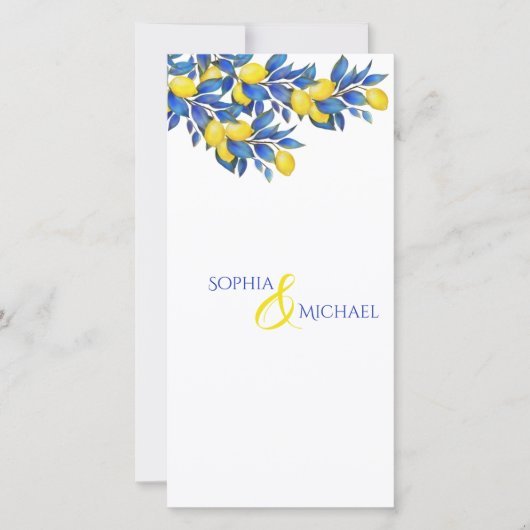 Programme de Mariage Méditerranéen-Citrons- (Devant)