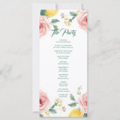 Programme de mariage Méditerranéen Rose Blush & Ci (Dos)