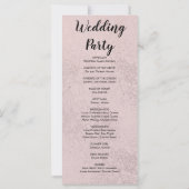 Programme de mariage métallique rose clair et flor (Dos)