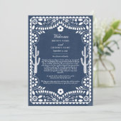Programme de mariage mexicain Papel Picado Boda (Debout devant)