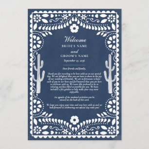 Programme de mariage mexicain Papel Picado Boda