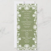 programme de mariage mexicain vert sauge Talavera (Devant)