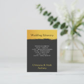 Programme de mariage Midnight Gold (Debout devant)