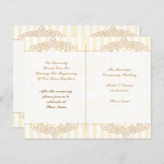 programme de mariage mignon (Devant / Derrière)