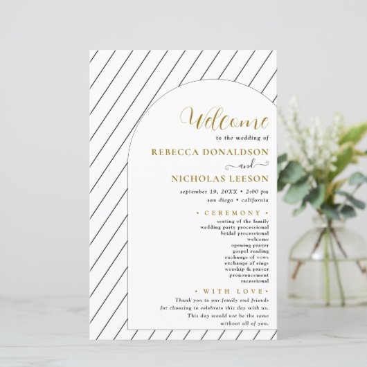 Programme de mariage minimal avec script linéaire (Debout devant)