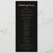 Programme de mariage minimal classique Or noir (Dos)
