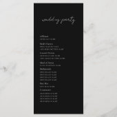 Programme de mariage minimal de script (Dos)