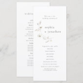 Programme de mariage minimal de script (Devant / Derrière)