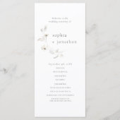 Programme de mariage minimal de script (Devant)