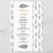 Programme de mariage minimal de script de texte (Dos)