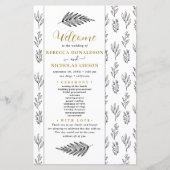 Programme de mariage minimal de script de texte (Devant)