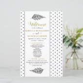 Programme de mariage minimal de script moderne (Debout devant)