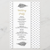 Programme de mariage minimal de script moderne (Dos)