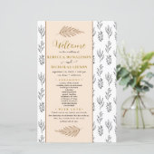 Programme de mariage minimal de texte (Debout devant)
