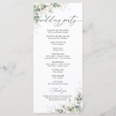Programme de mariage minimal Eucalyptus (Dos)