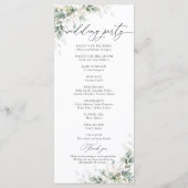 Programme de mariage minimal Eucalyptus (Dos)