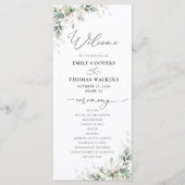 Programme de mariage minimal Eucalyptus (Devant)