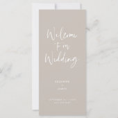Programme de mariage minimal moderne de script de (Devant)