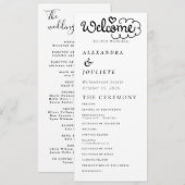 Programme De Mariage Minimal Moderne Ordre Des Évé (Devant / Derrière)