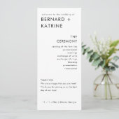 Programme De Mariage Minimal Moderne Ordre Des Évé (Debout devant)