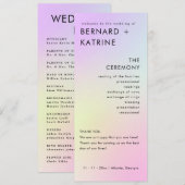 Programme De Mariage Minimal Moderne Ordre Des Évé (Devant / Derrière)