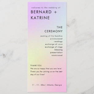 Programme De Mariage Minimal Moderne Ordre Des Évé