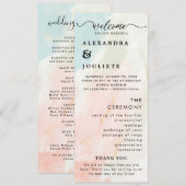 Programme De Mariage Minimal Moderne Ordre Des Évé (Devant / Derrière)