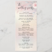 Programme De Mariage Minimal Moderne Ordre Des Évé (Dos)