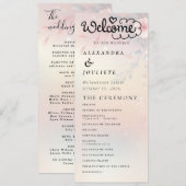 Programme De Mariage Minimal Moderne Ordre Des Évé (Devant / Derrière)