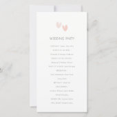 Programme de mariage minimal Pastel Dusky Pink Hea (Dos)