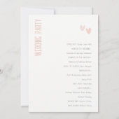 Programme de mariage minimal Pastel Dusky Pink Hea (Dos)