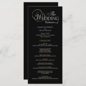 Programme de mariage minimal pour le texte seuleme (Devant / Derrière)