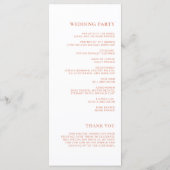 Programme de mariage minimal pour les agrumes blan (Dos)