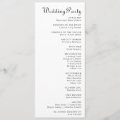 Programme de mariage minimaliste (Dos)