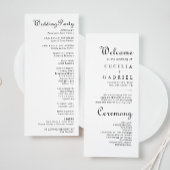 Programme de mariage minimaliste