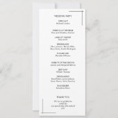 Programme de mariage minimaliste avec frontières c (Dos)