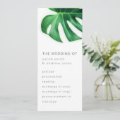 Programme de mariage minimaliste de la feuille de (Debout devant)