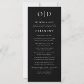 Programme de mariage minimaliste de typographie no (Devant)